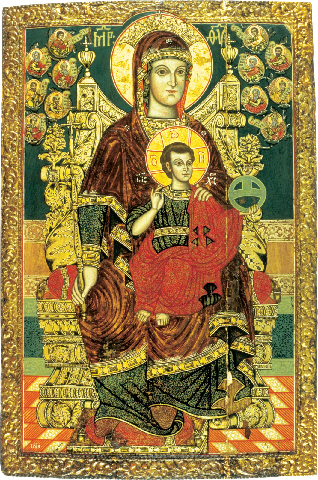 Popović Stanoje | Bogorodica sa Hristom i medaljonima proroka