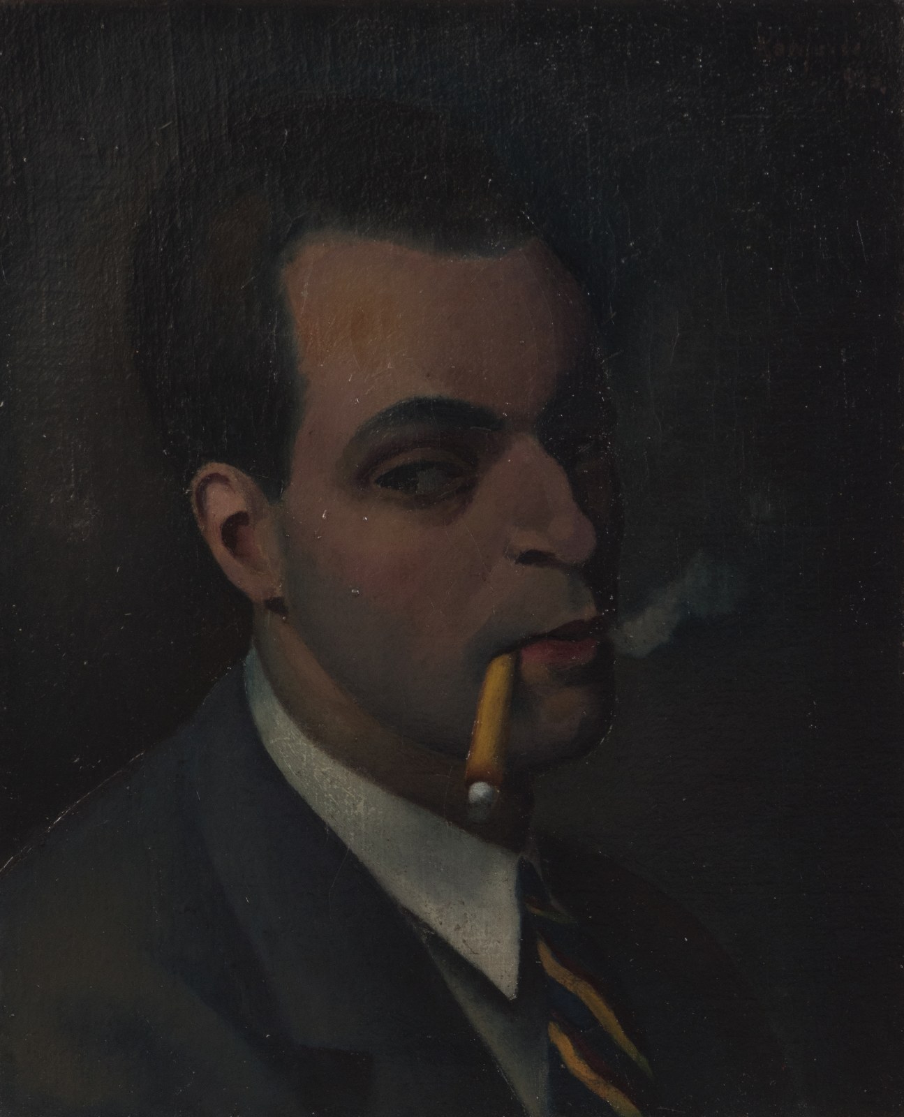 Konjović Milan | Autoportret sa cigaretom